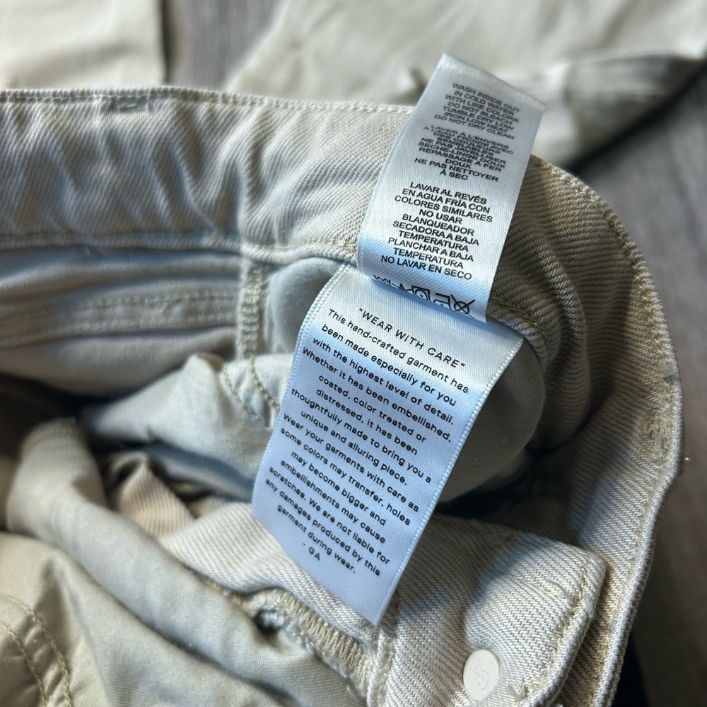 Good American good ease relaxed Beige Denim Pants - Picture 4 of 15